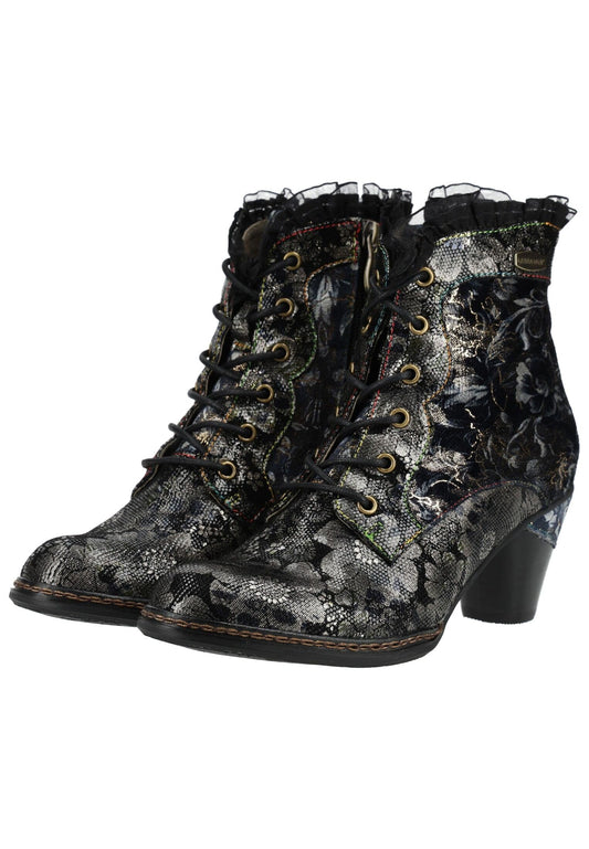 Laura Vita Stiefelette Leder/Textil Schwarz
