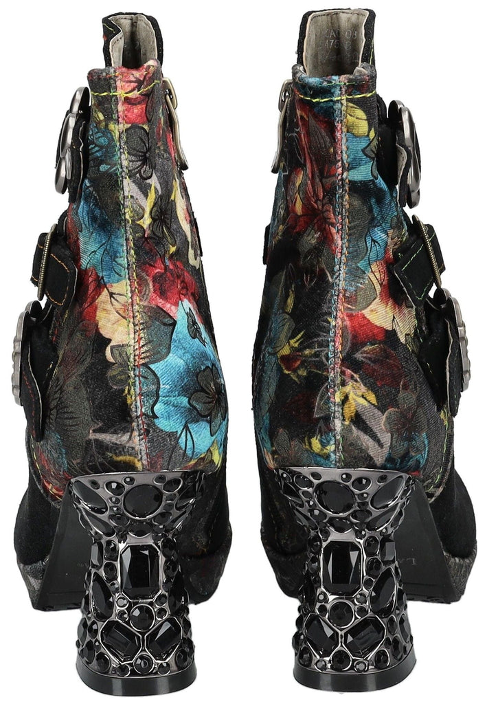 Laura Vita Stiefelette Leder/Textil Schwarz Kombi