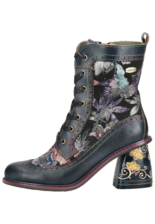 Laura Vita Stiefelette Leder/Textil Schwarz Multi