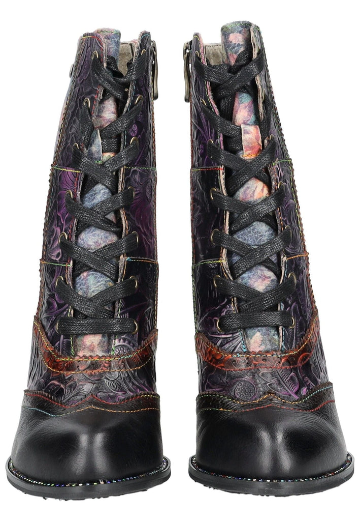 Laura Vita Stiefelette Leder/Textil Violett
