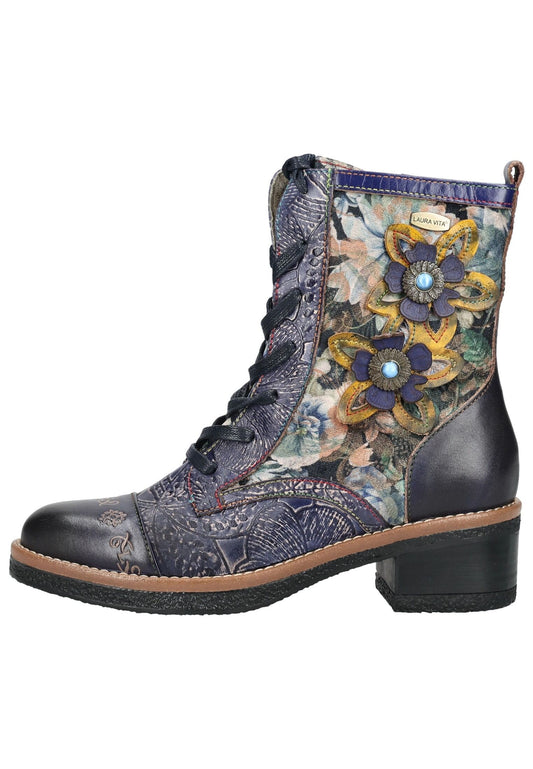 Laura Vita Stiefelette Leder/Textil Violett