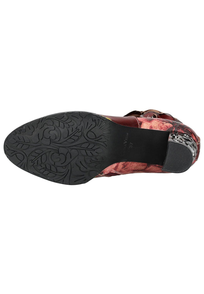 Laura Vita Stiefelette Leder/Textil Weinrot