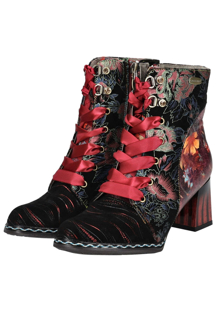 Laura Vita Stiefelette Leder/Textil Wine