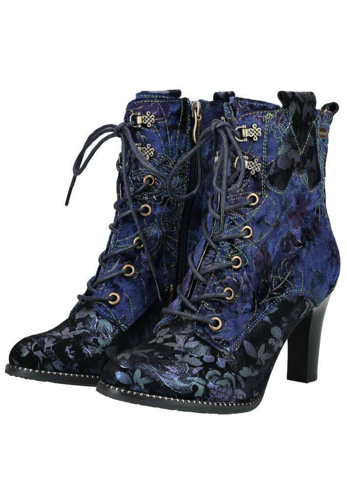 Laura Vita Stiefelette Veloursleder Dunkelblau