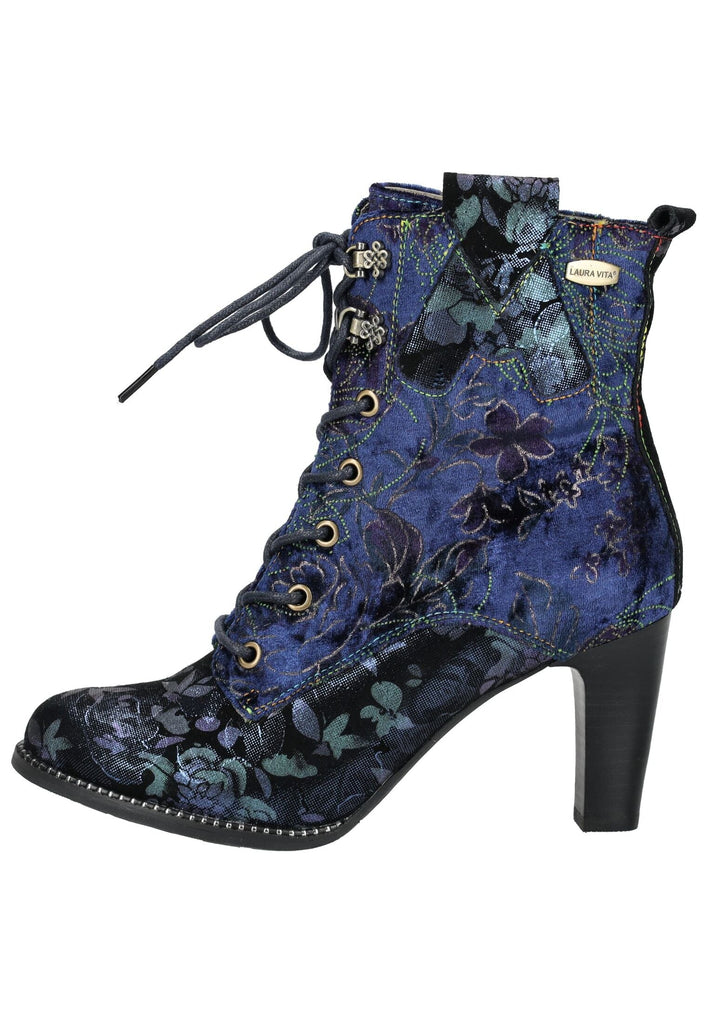 Laura Vita Stiefelette Veloursleder Dunkelblau
