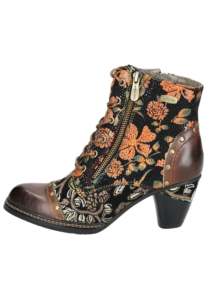 Stiefeletten Laura Vita Stiefelette Leder/Textil Cafe