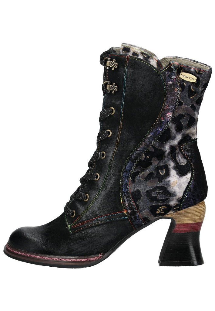 Stiefeletten Laura Vita Stiefelette Leder/Textil Schwarz