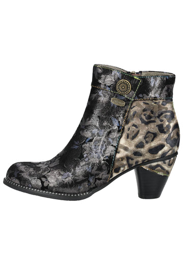 Stiefeletten Laura Vita Stiefelette Leder/Textil Schwarz