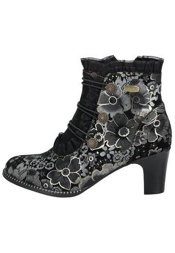 Stiefeletten Laura Vita Stiefelette Leder/Textil Schwarz