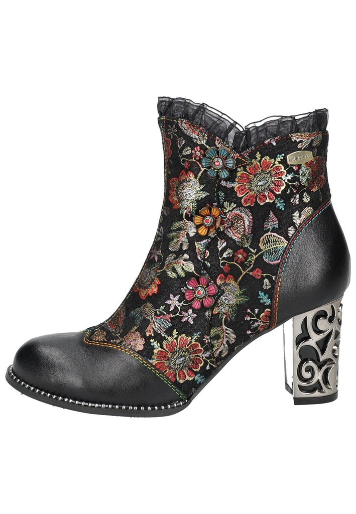 Stiefeletten Laura Vita Stiefelette Leder/Textil Schwarz Warmfutter