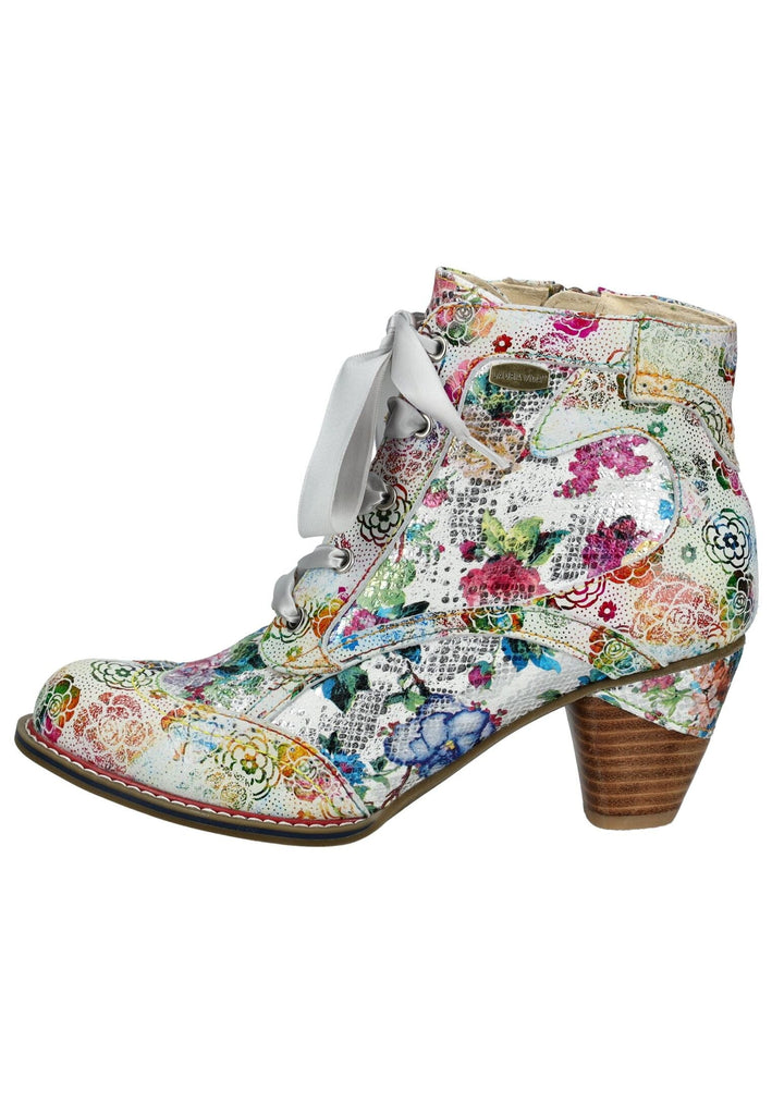 Stiefeletten Laura Vita Stiefelette Leder/Textil Weiß