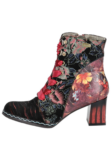 Stiefeletten Laura Vita Stiefelette Leder/Textil Wine