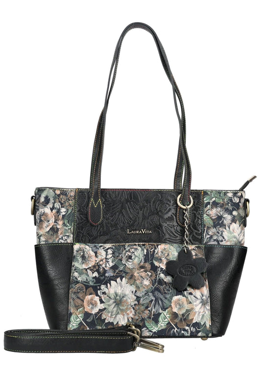 Laura Vita Taschen Lederimitat/Textil Schwarz