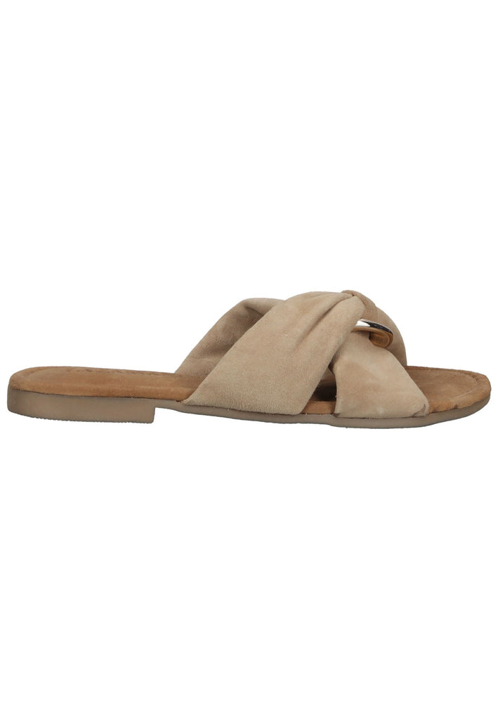 Lazamani Pantoletten Leder Beige