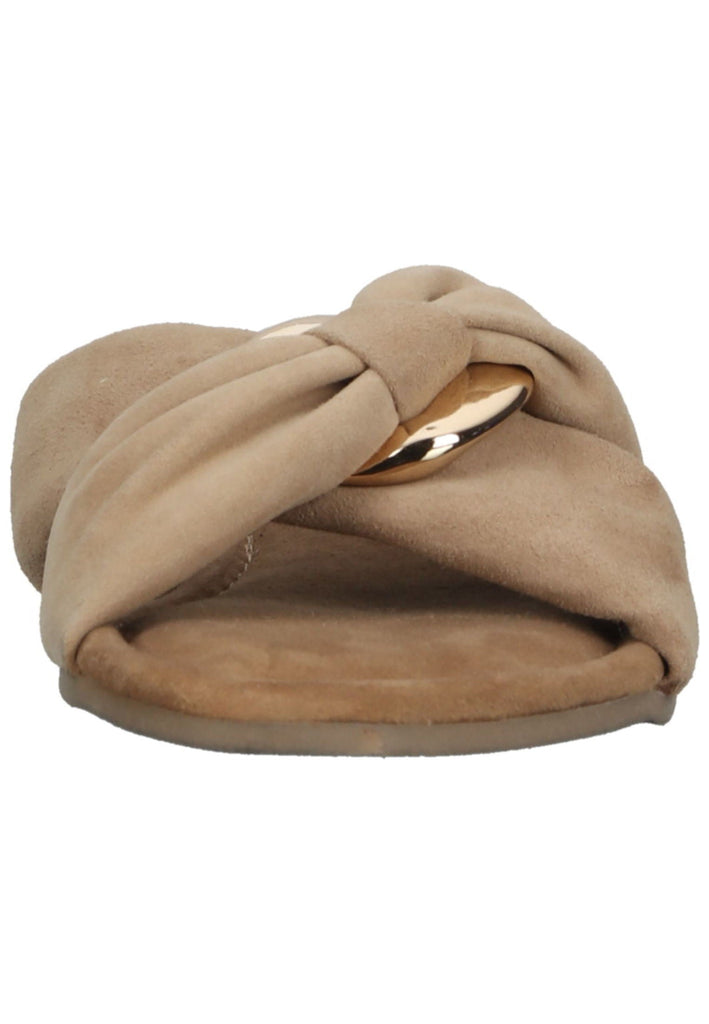 Lazamani Pantoletten Leder Beige