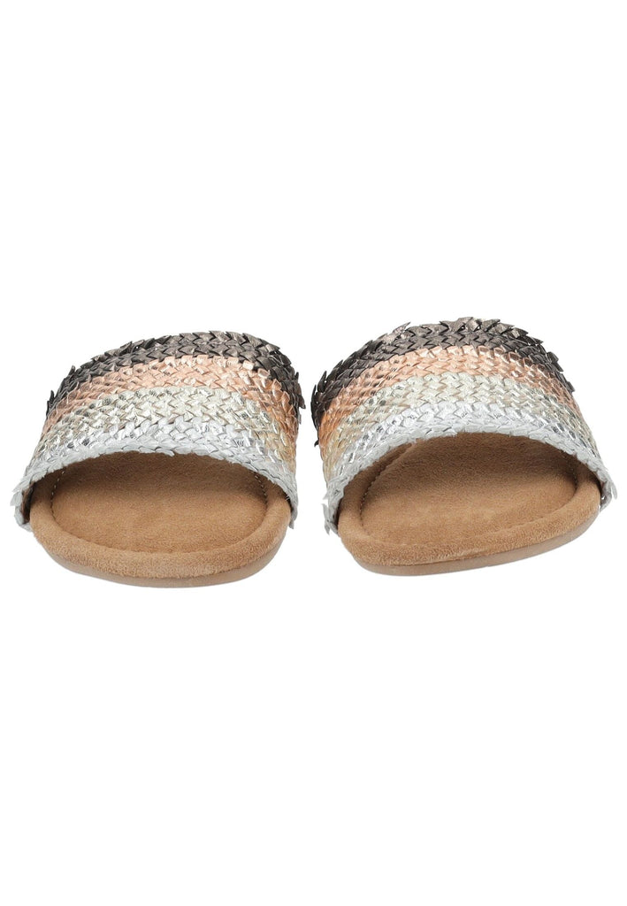 Lazamani Pantoletten Leder Gold