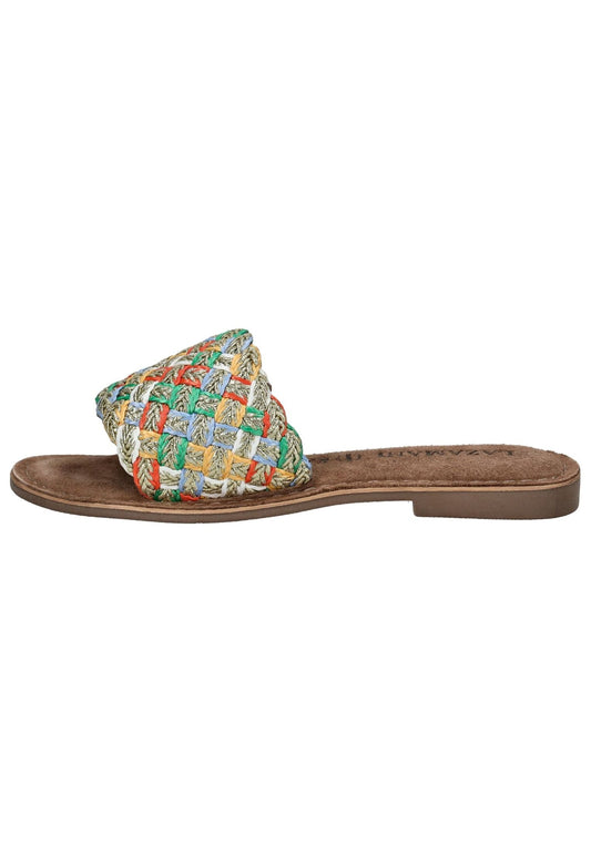 Lazamani Pantoletten Leder Multi