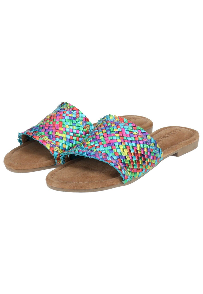 Lazamani Pantoletten Leder Multi