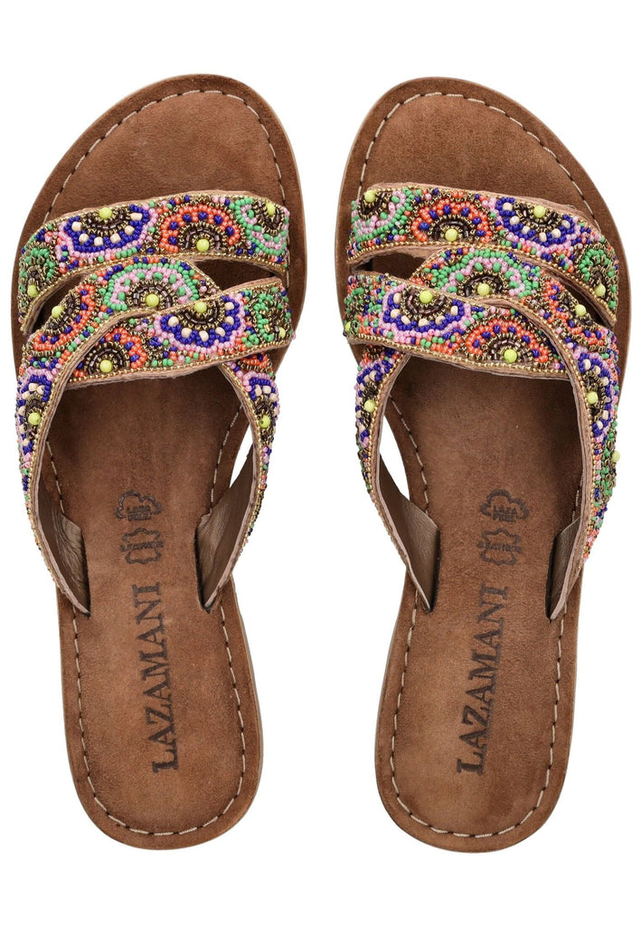 Lazamani Pantoletten Leder Multi