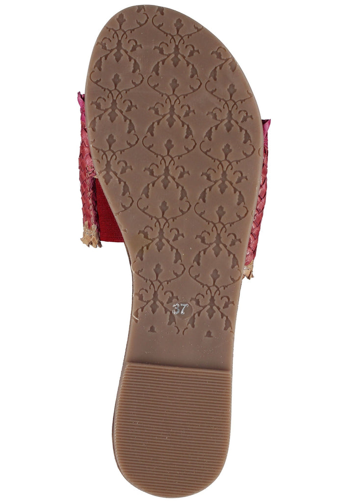 Lazamani Pantoletten Leder Pink