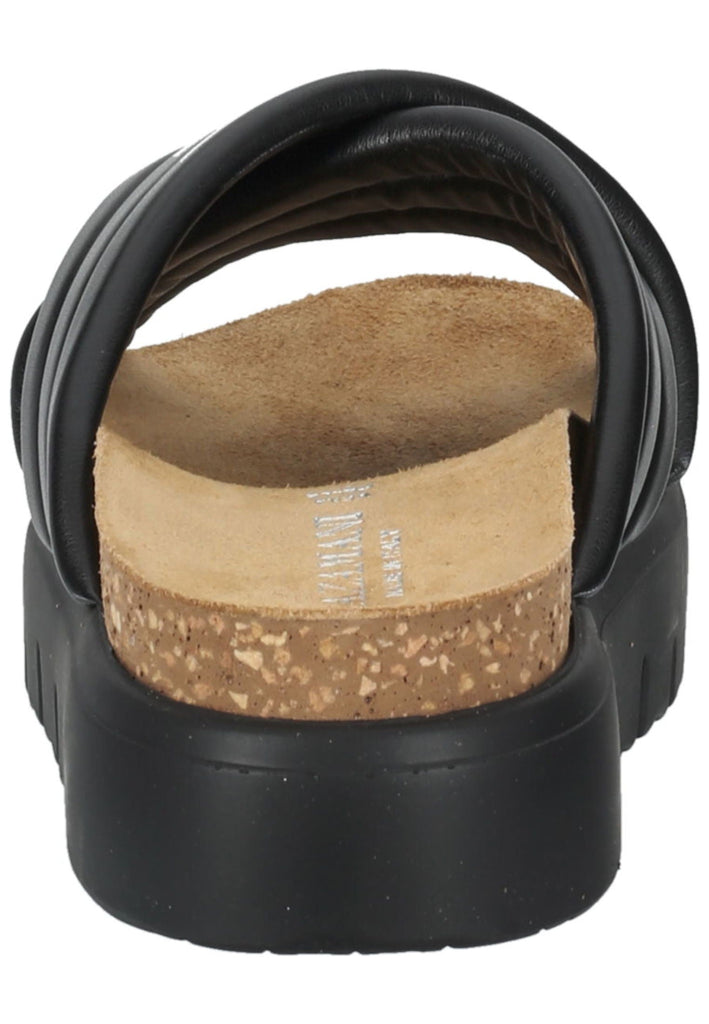 Lazamani Pantoletten Leder Schwarz