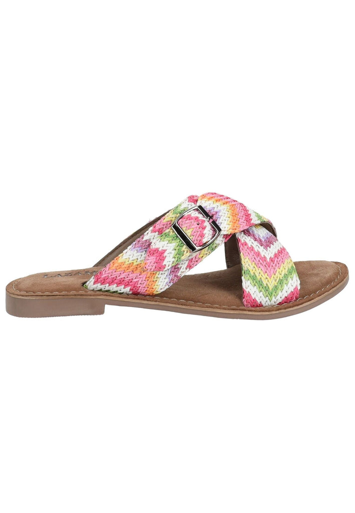 Lazamani Pantoletten Leder/Synthetik Pink