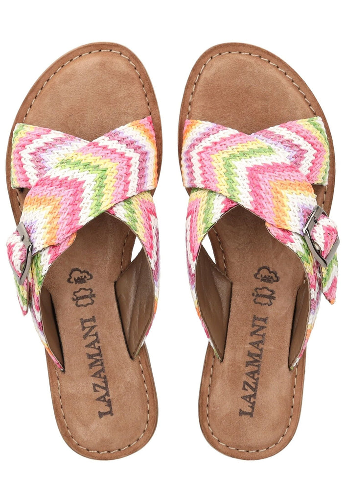 Lazamani Pantoletten Leder/Synthetik Pink