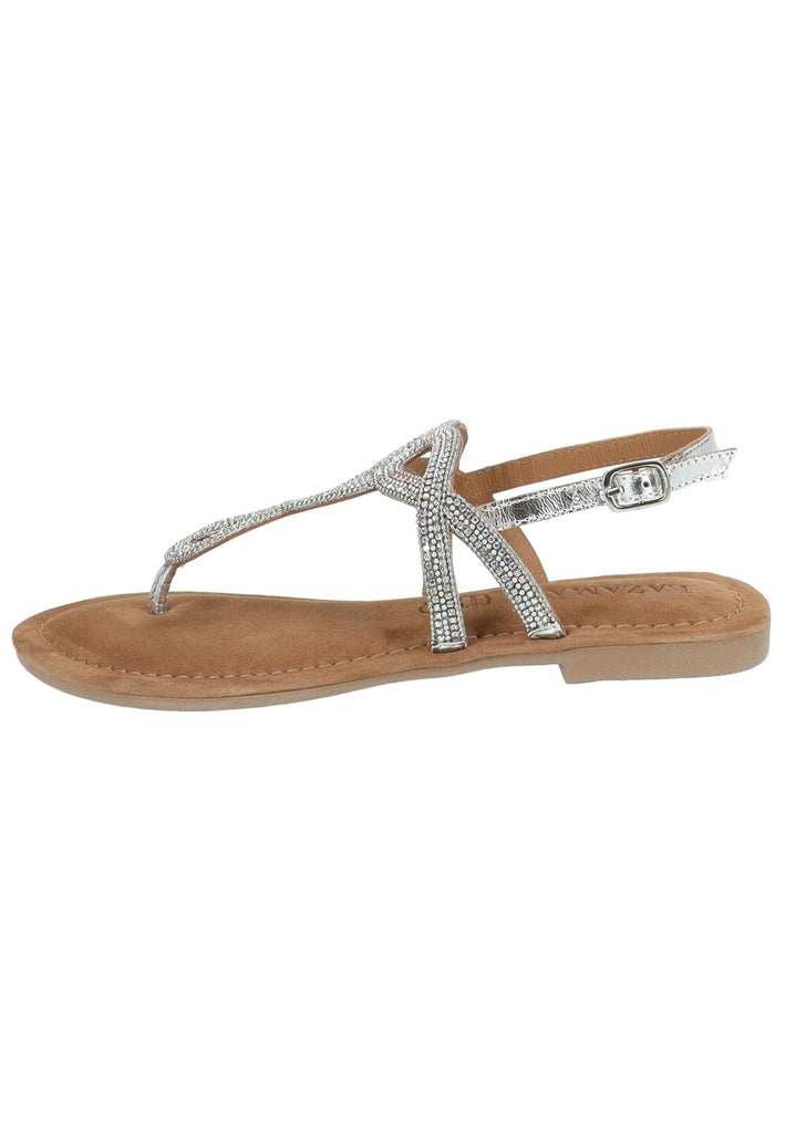 Sandalen Lazamani Sandalen Leder/Textil Silber