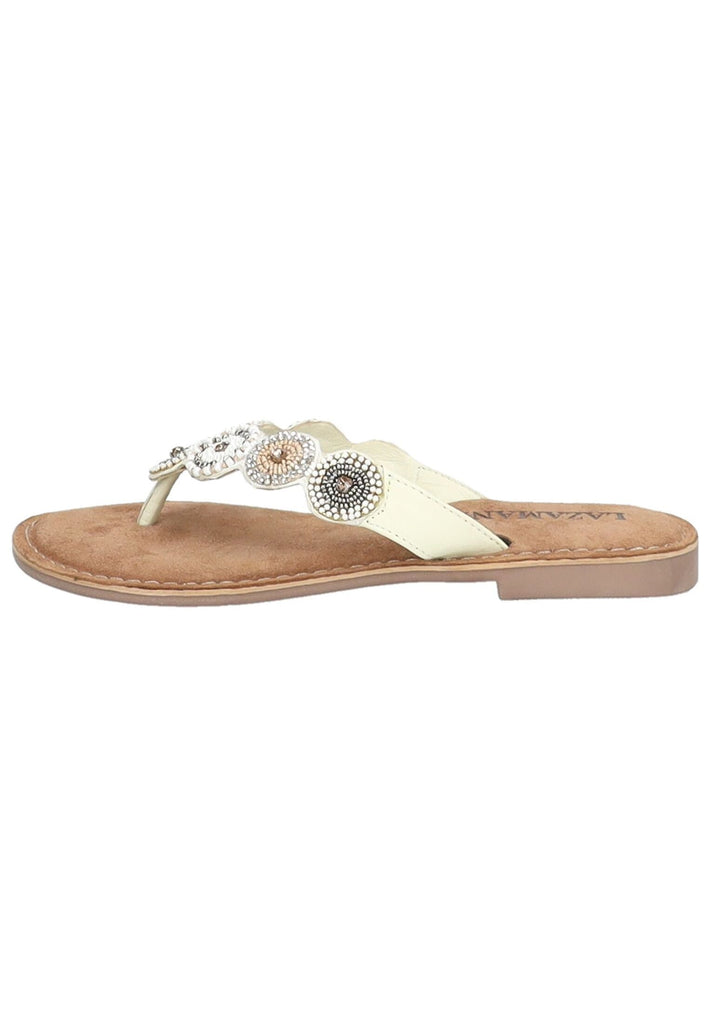 Sandalen Lazamani Sandalen Leder/Textil Weiß
