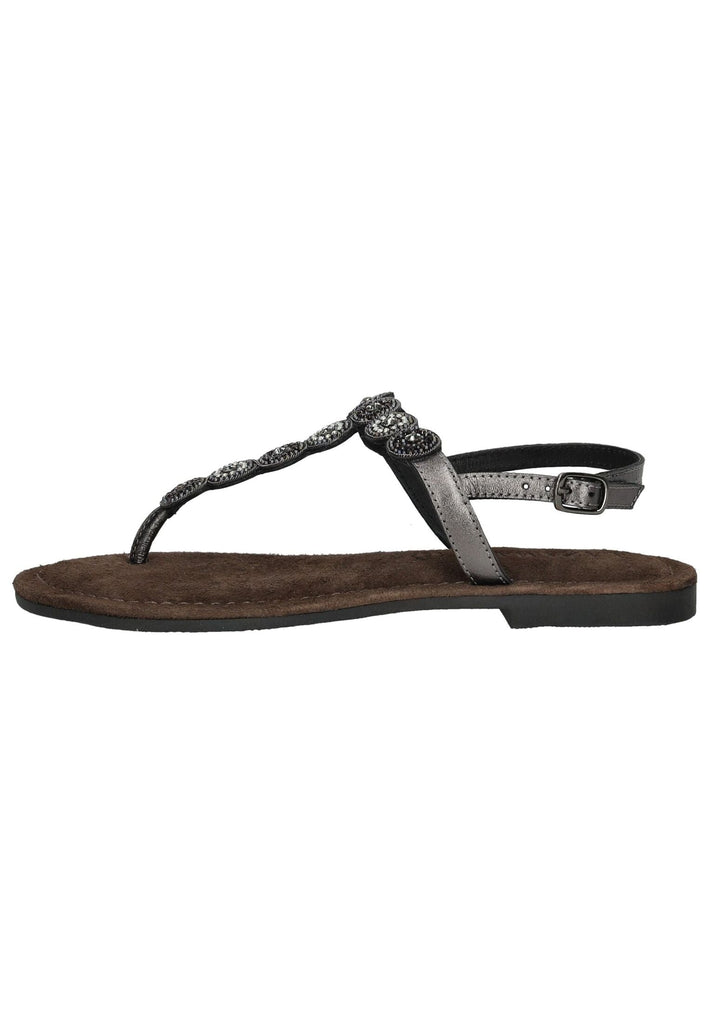 Sandalen Lazamani Zehensteg Leder Pewter
