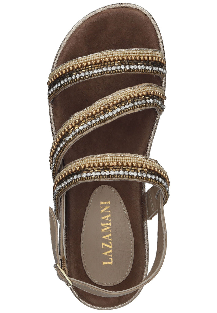 Lazamani Sandalen Leder Beige