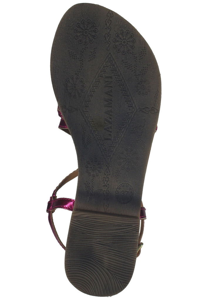 Lazamani Sandalen Leder Fuchsia