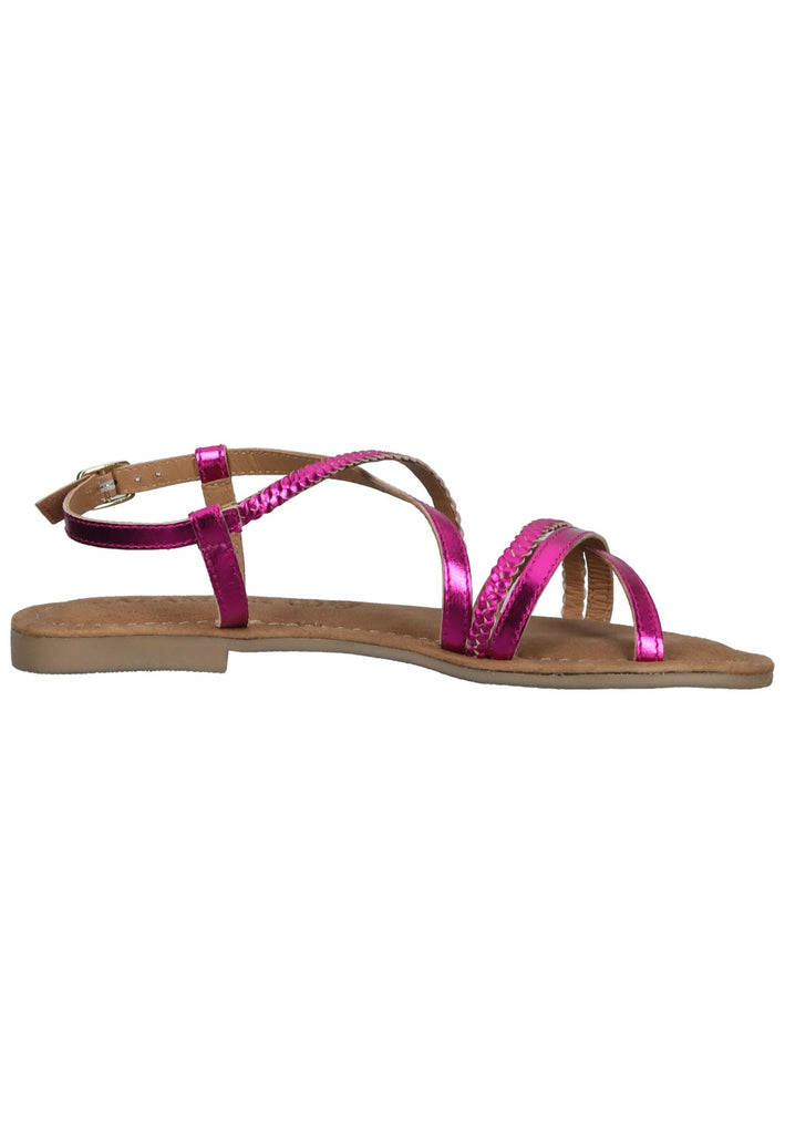 Lazamani Sandalen Leder Fuchsia
