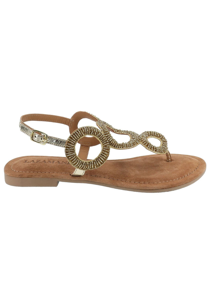 Lazamani Sandalen Leder Gold