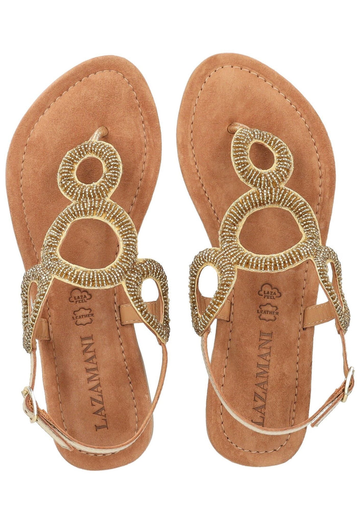 Lazamani Sandalen Leder Gold