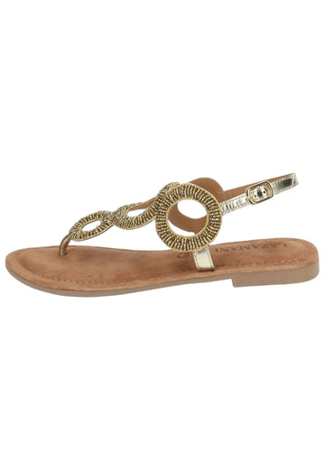Lazamani Sandalen Leder Gold