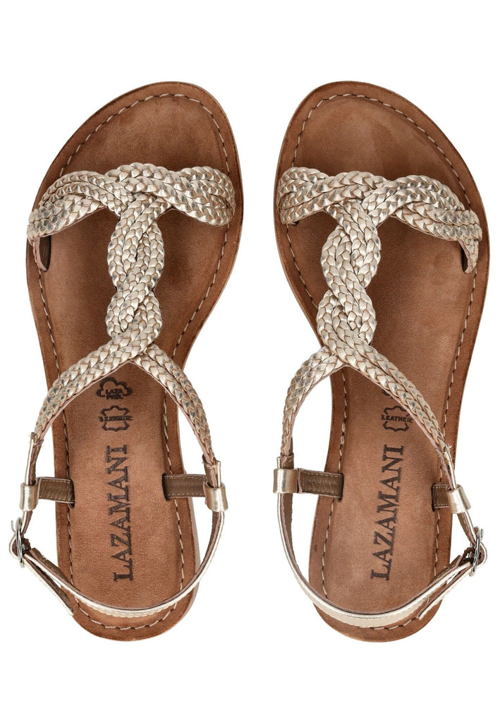 Lazamani Sandalen Leder Gold