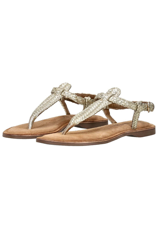 Lazamani Sandalen Leder Gold