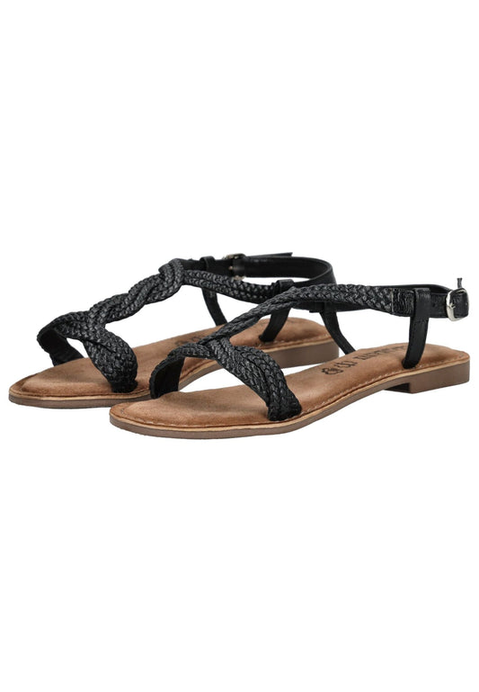 Lazamani Sandalen Leder Schwarz