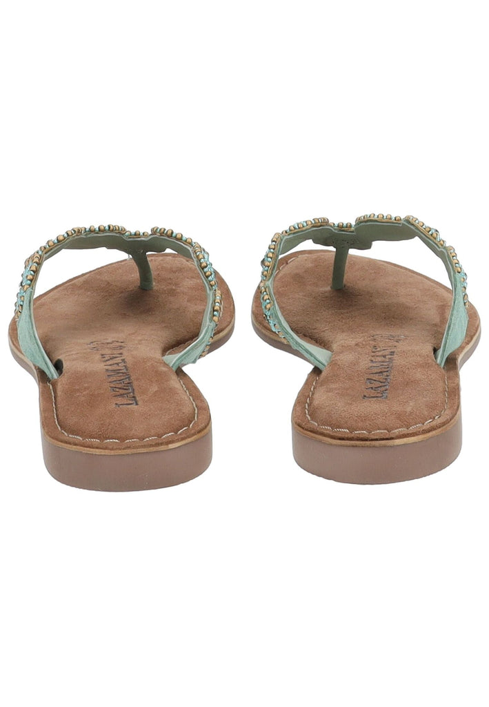 Lazamani Sandalen Leder/Textil Aqua