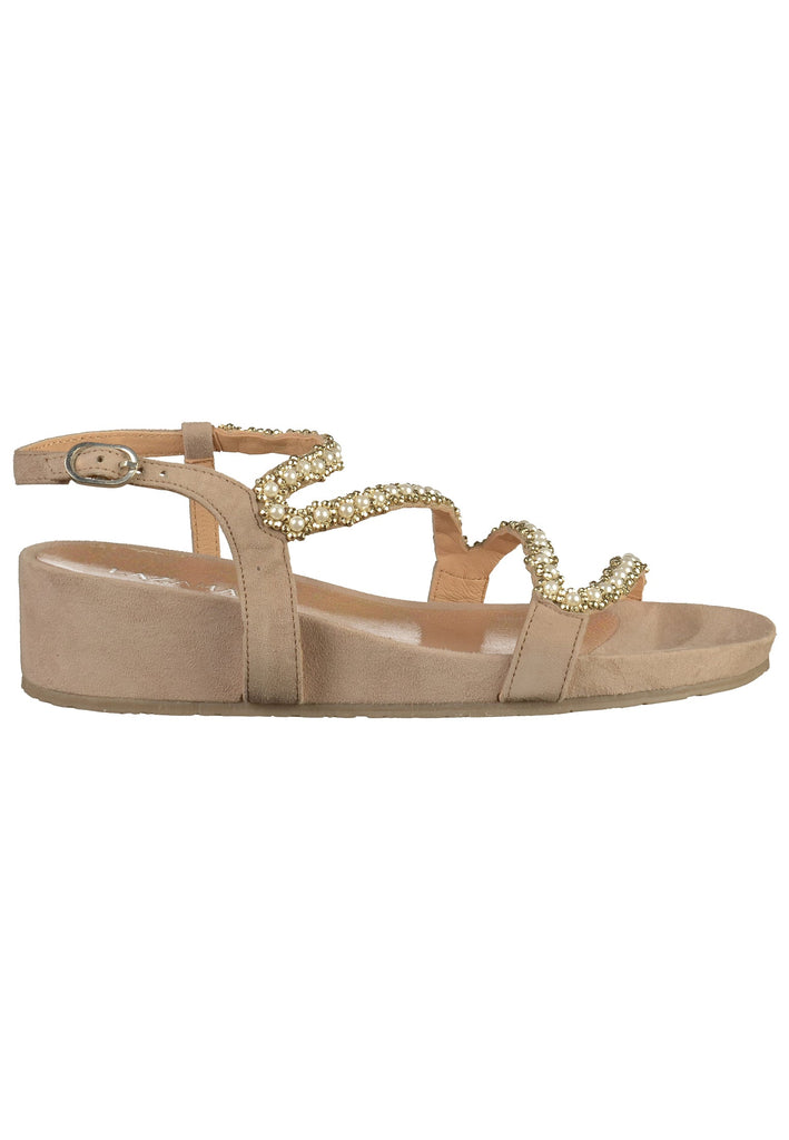 Lazamani Sandalen Leder/Textil Beige
