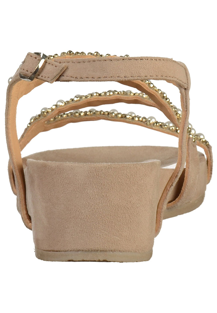 Lazamani Sandalen Leder/Textil Beige