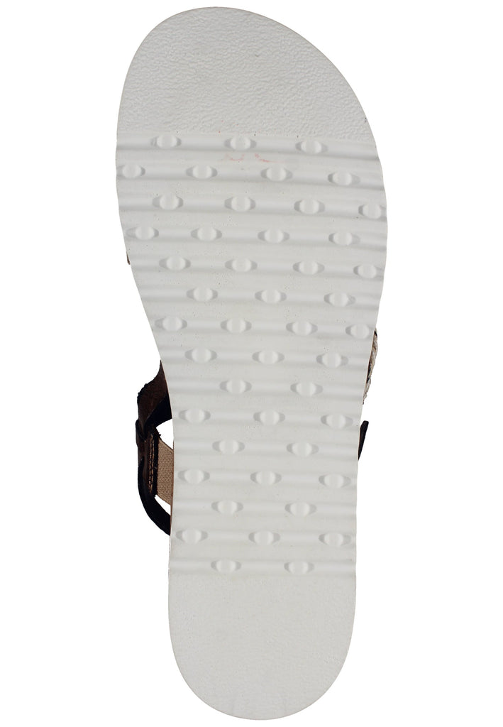 Lazamani Sandalen Leder/Textil Braun