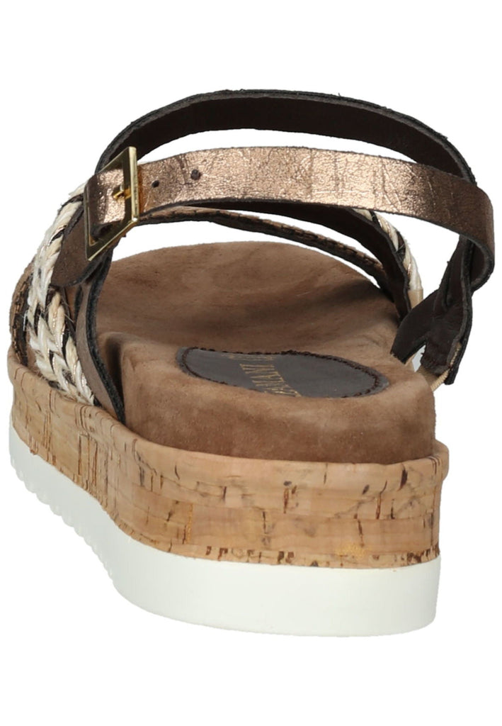 Lazamani Sandalen Leder/Textil Braun