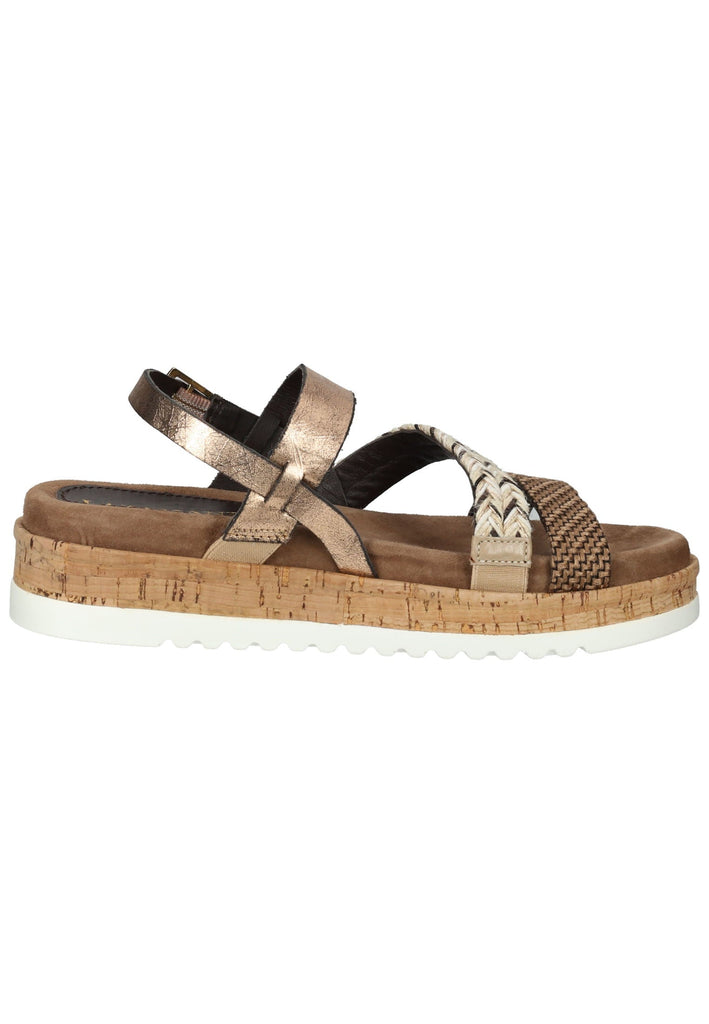 Lazamani Sandalen Leder/Textil Braun