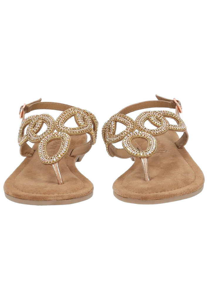 Lazamani Sandalen Leder/Textil Peach