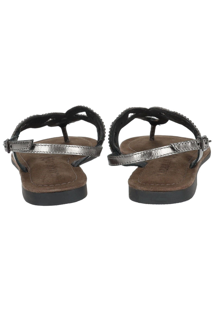 Lazamani Sandalen Leder/Textil Pewter