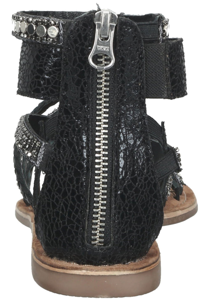 Lazamani Sandalen Leder/Textil Schwarz