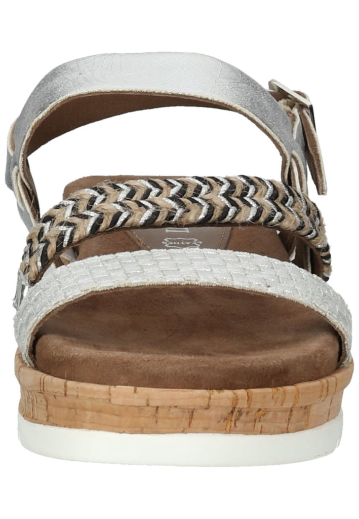 Lazamani Sandalen Leder/Textil Silber