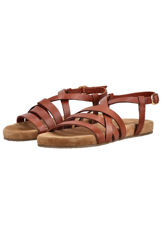 Lazamani Sandalen Leder/Textil Tan